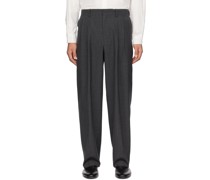 Gray Pleated Trousers