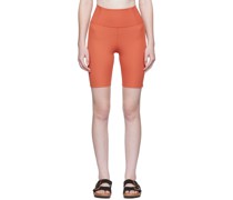 Red Rib High-Rise Run Shorts