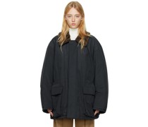 Black Faux-Fur Collar Jacket