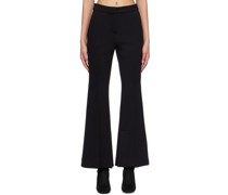Black Double-Face Flared Trousers
