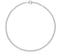 Silver Thick Rolo Chain Necklace