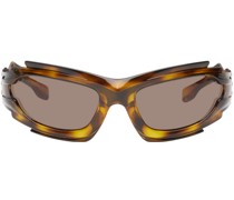 Brown Geometric Cat-Eye Sunglasses