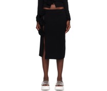 Black 'The Flower' Midi Skirt
