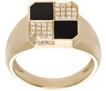 Gold Mini Damier Ring