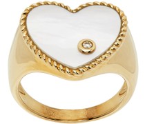 Gold Chevaliere Cœur Ring