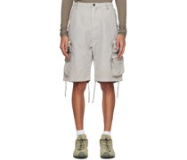 Gray Multipocket Parachute Shorts