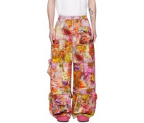 Multicolor Garden Denim Cargo Pants
