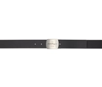 Reversible Black Leather Belt