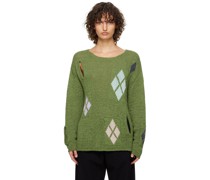 Green Argyle Sweater