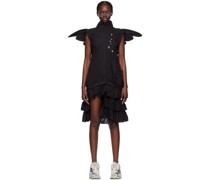 Black Flying Midi Dress