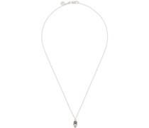SSENSE Exclusive Silver Dusted Skull Necklace