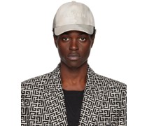 Gray Embroidered Cap