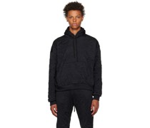 Black Crinkled Hoodie