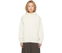 White Embroidered Hoodie