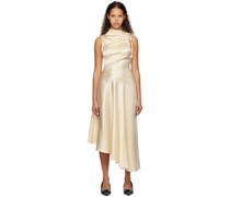 Off-White Asymmetric Maxi Dress