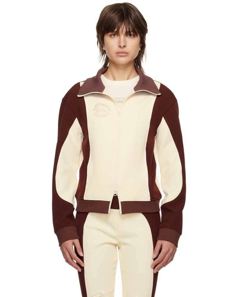 TheOpen Product Damen Brown Paneled Track Jacket