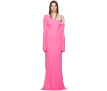 Pink Asymmetric Maxi Dress