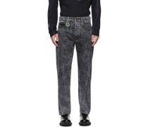 Black Side Denim Fade Out Jeans