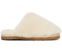 Off-White Sheepskin Fur Slippers