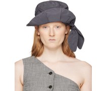 Gray Knot Structured Beret
