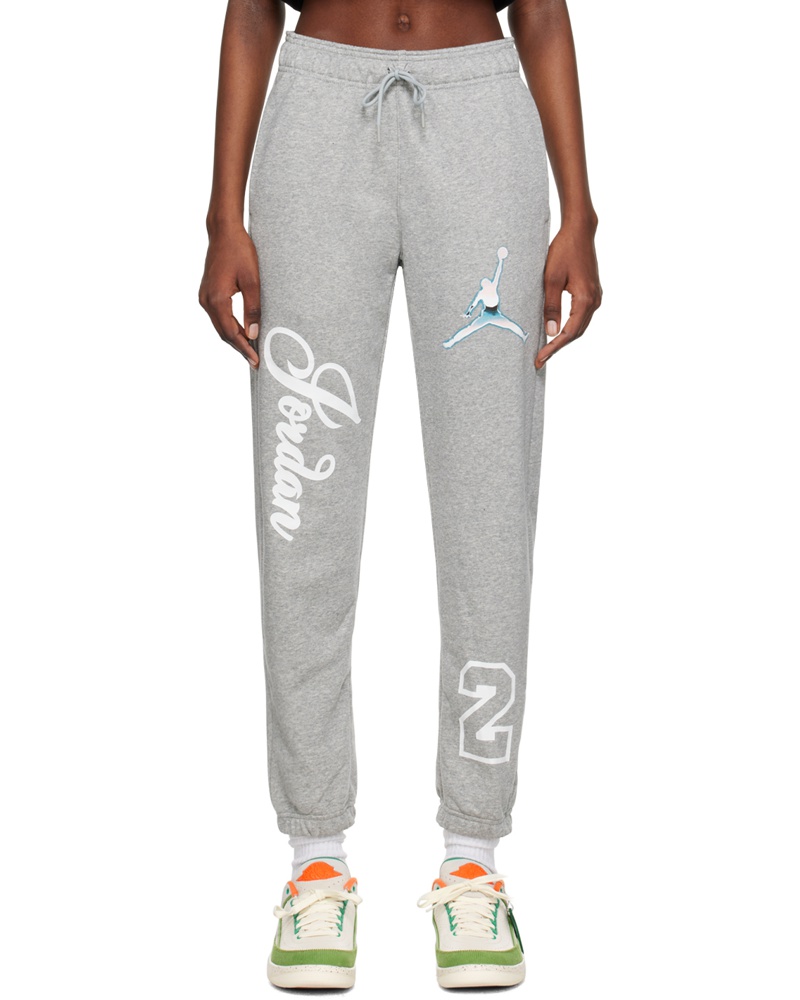Nike Damen Gray Printed Lounge Pants