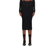 Black Double Midi Skirt