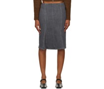 Gray Cinnamon Midi Skirt