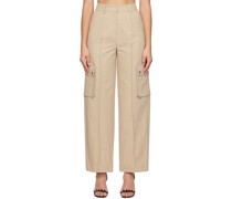 Beige Baggy Trousers