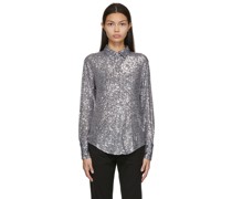 All-Over Sequins Hemd / Bluse