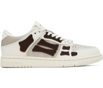 Off-White & Gray Skeltop Low Sneakers