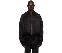 Black Edge Seam Bomber Jacket