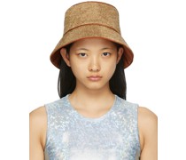 Brown Crystal Mesh Bucket Hat