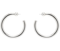 Silver Medium Everyday Hoop Earrings