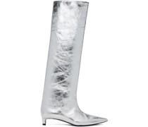 Silver Metallic Boots