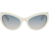 White 'The Icon' Wrapped Sunglasses