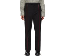 Black Piping Trousers