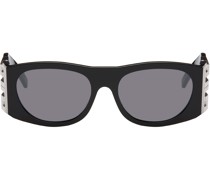 Black Thick Logo Sunglasses