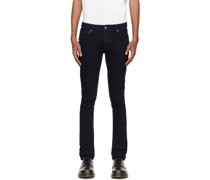 Navy Tight Terry Slim Tapered Jeans
