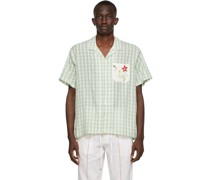 Green & Off-White Checker Shirt