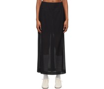 Black Sheer Maxi Skirt