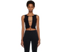 Black Lattice Tank Top