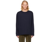Navy Oversized Long Sleeve T-Shirt