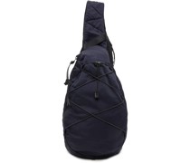 Navy Nylon B Crossbody Bag