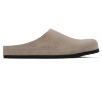 Taupe Clog Slip-On Loafers
