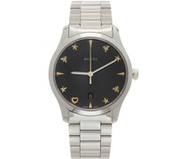 Silver & Black G-Timeless Watch