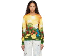 Multicolor Fitted Long Sleeve T-Shirt