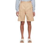 Beige Tailored Bermuda Shorts