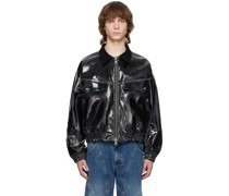 Black Ortega Faux-Leather Jacket