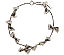 Silver Karen Kilimnik Edition Multi Bow Necklace