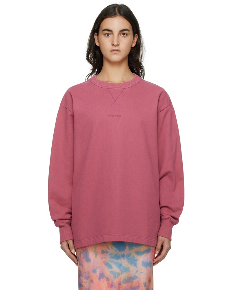 Acne Studios Damen Pink Fin Stamp Sweatshirt